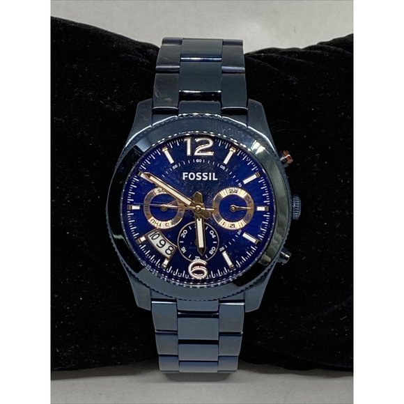 Fossil Perfect Boyfriend ES4093 Womens Analog Blue - Picture 3 of 12